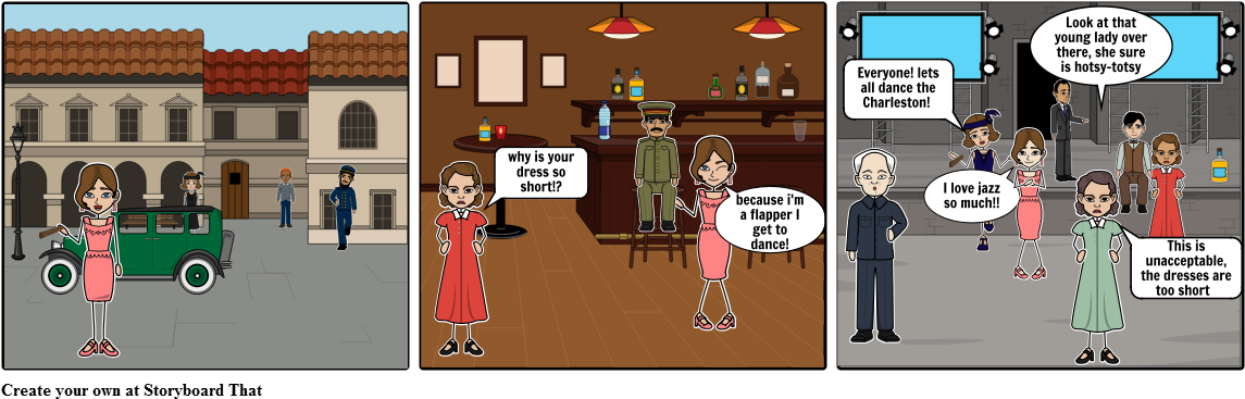 Life Of A Flapper, 1920s - Cartoon (1164x385), Png Download