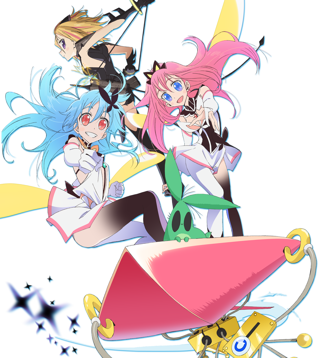 Revelado Reparto Y Equipo Del Anime Flip Flappers Al - Flip Flappers Anime (1280x1441), Png Download