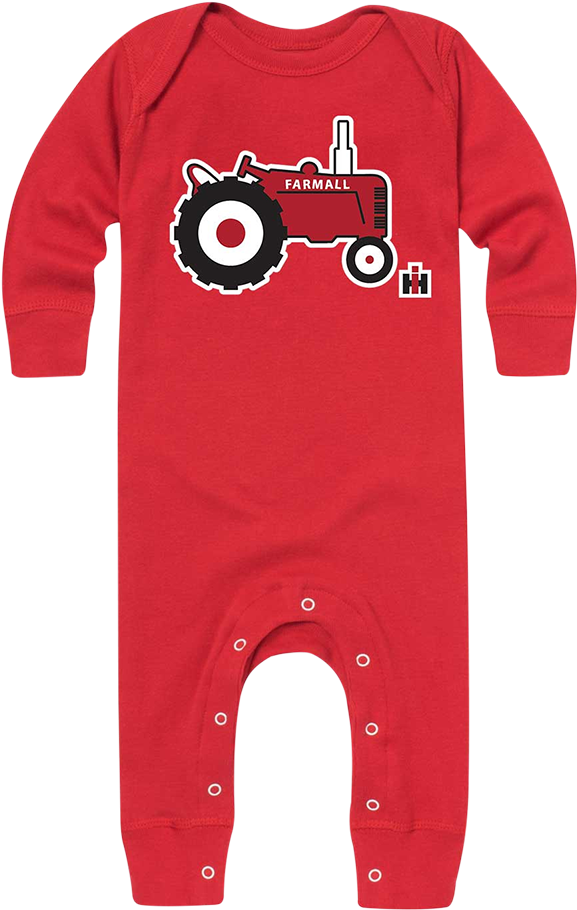 Ih Little Tractor Infant Long Onesie Farmall Onesie, - Merry Christmas Diaper Was Full (1000x1000), Png Download