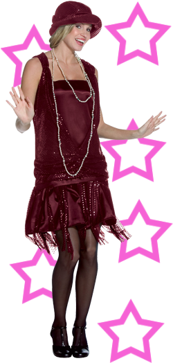 1920 Flapper Dresses - Easy Flapper Girl Costume (250x532), Png Download
