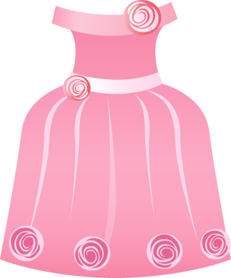 Pink Dress With Roses Pricing Free Tags Dress Usage - Pink Dress Clip Art (332x400), Png Download
