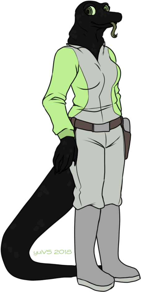 Black Komodo Dragon - Illustration (768x1024), Png Download