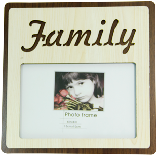 Front View Of Rainbow Family Wooden Photo - Fotoğraf Çerçevesi (640x427), Png Download