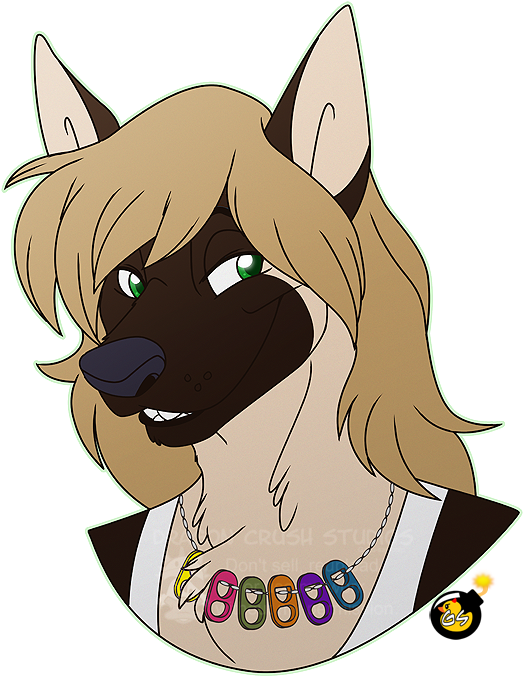 [commission] Brown Hyena - Art (550x689), Png Download
