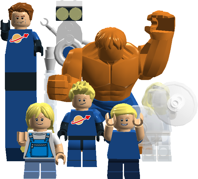 1 / - Lego Fantastic Four (1200x709), Png Download