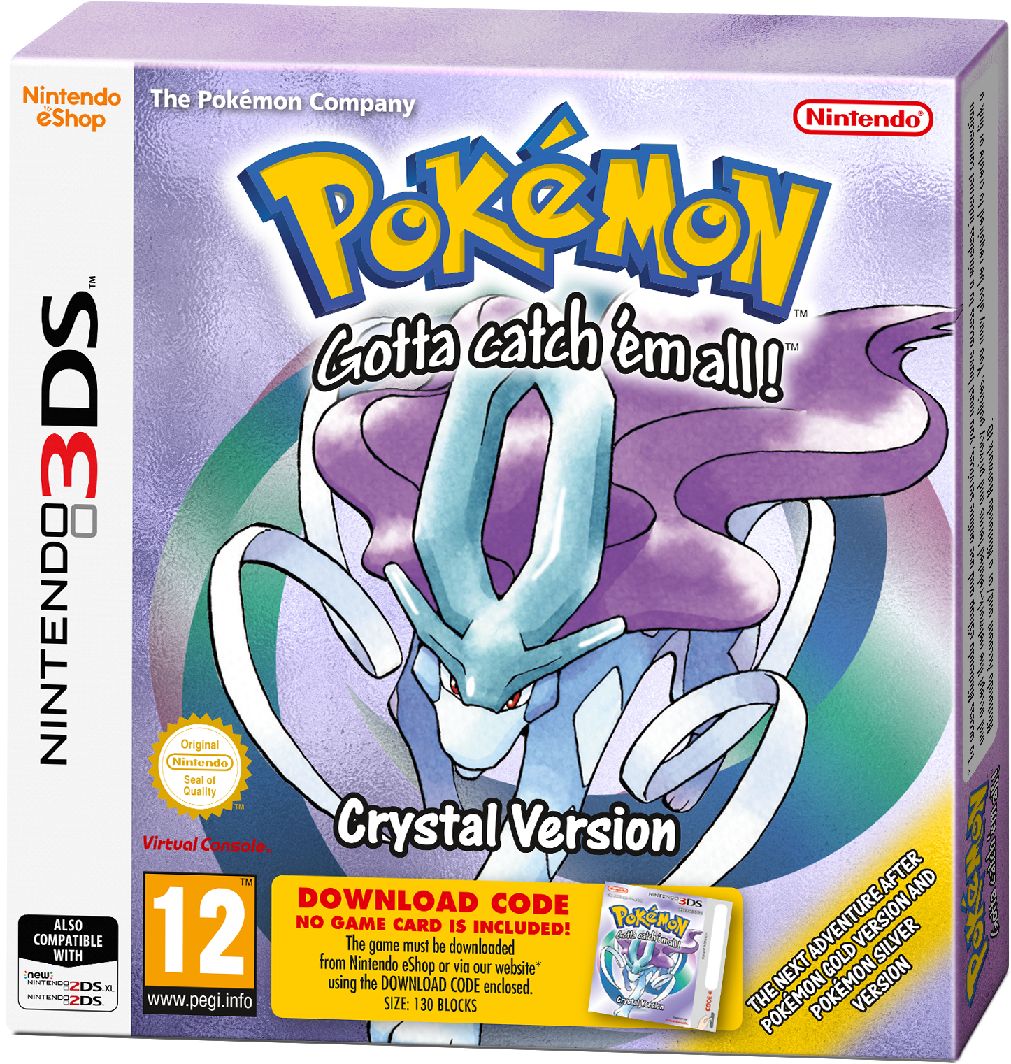Enlarge Picture - Pokemon Crystal 3ds (1937x2417), Png Download