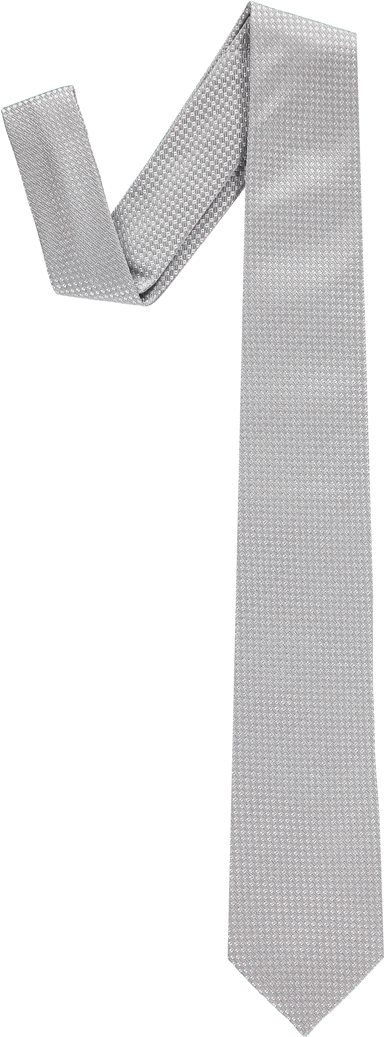 Italian Silk Tie Silver 0097 Flat - Necktie (2048x2048), Png Download
