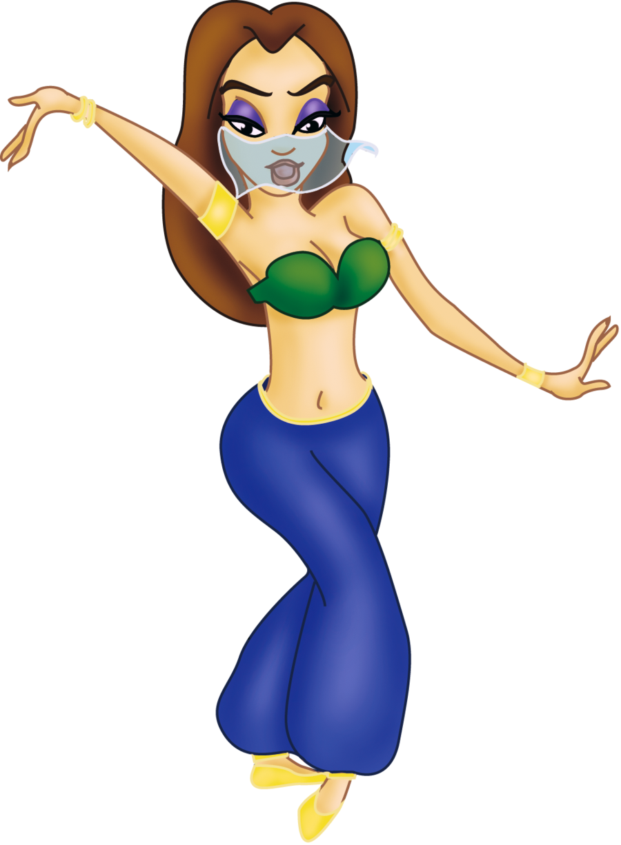 Belly Dancer Cartoon Characters (900x1226), Png Download