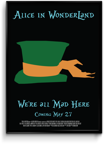 Mad Hatter Poster (1000x667), Png Download