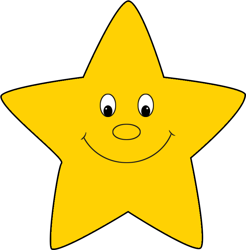 Yellow Cartoon Star Drawing - Stars Drawing (861x908), Png Download