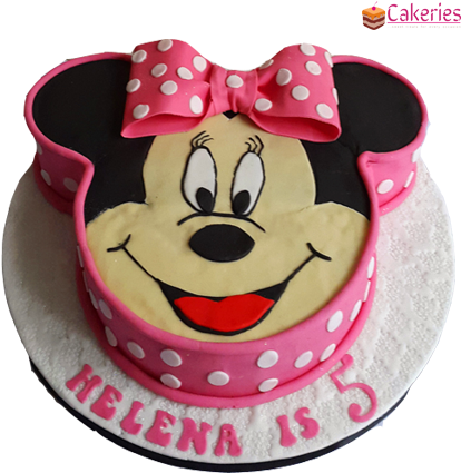 Minnie Mouse Cake - Birthday Cake (430x434), Png Download