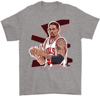 Gildan Mens T-shirt / Sport Grey / S Dennis "the Worm" - Post Malone T Shirt (400x400), Png Download
