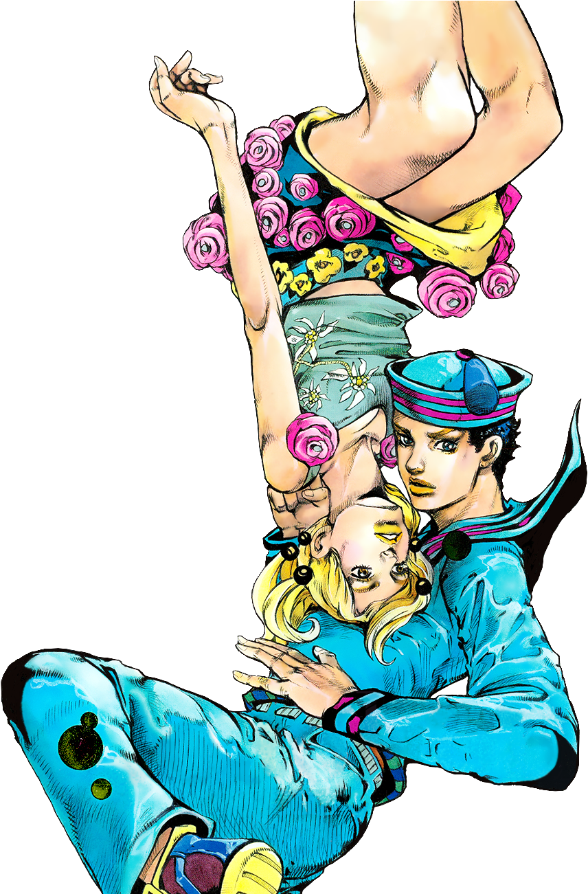 Yasuho Hirose And Josuke Higashikata (888x1300), Png Download