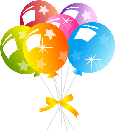 Picture - Party Balloons Clipart (408x453), Png Download