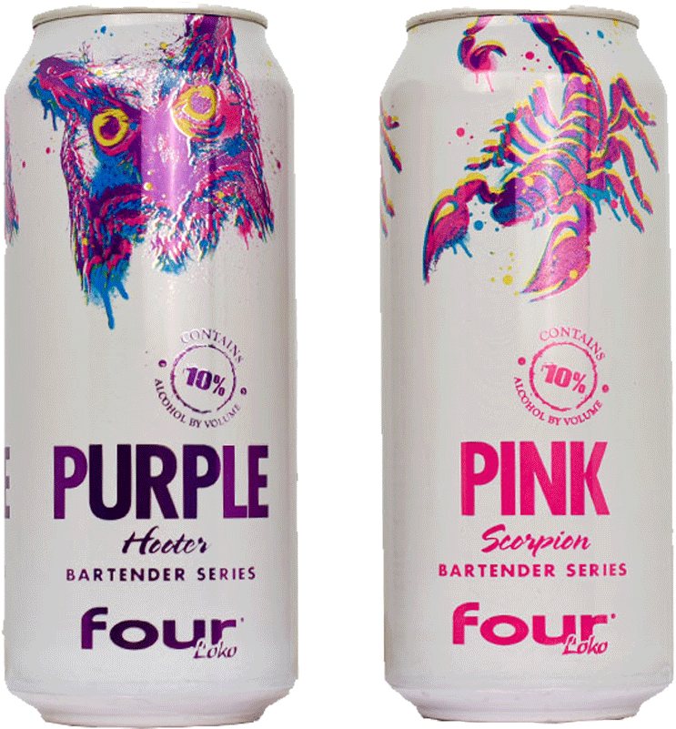 Two Cans Of The United States Imported Four Rock Four (800x800), Png Download