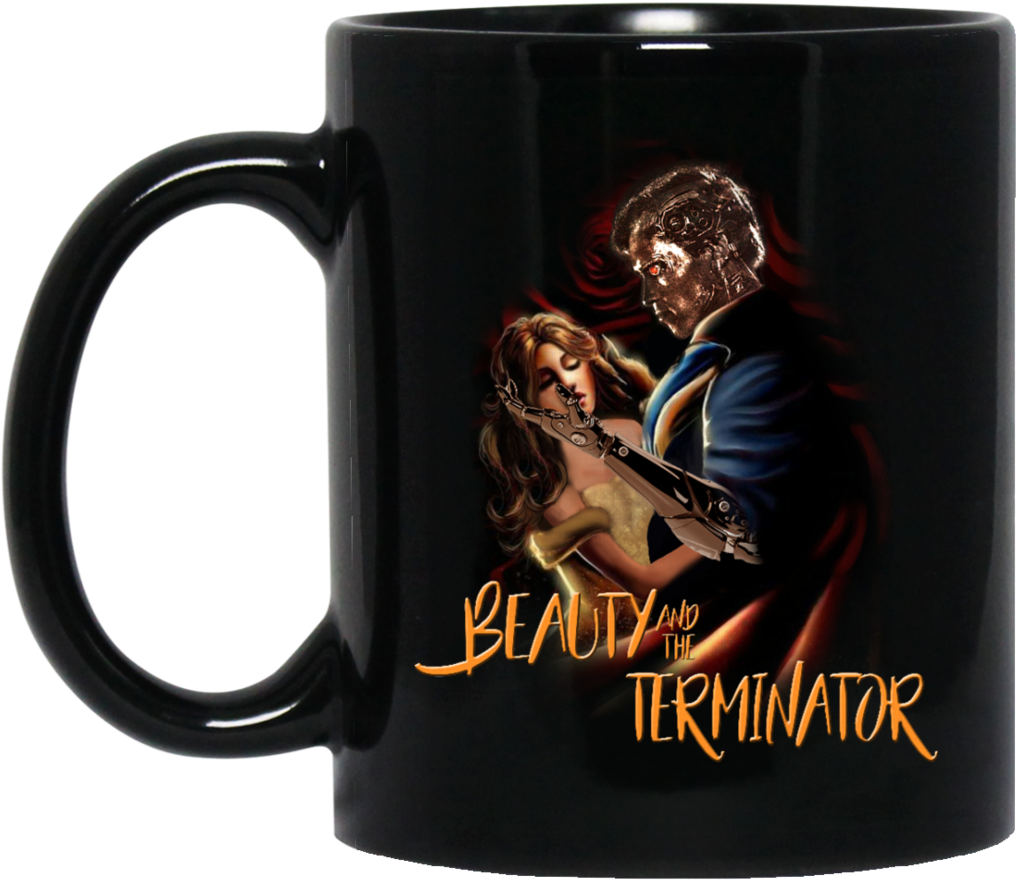 Beauty And The Beast Mug Beauty And The Terminator - Mug Coding (1024x1024), Png Download