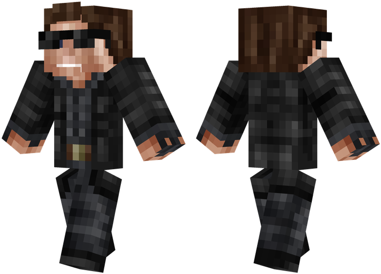 The Terminator - Skin De Minecraft (804x576), Png Download