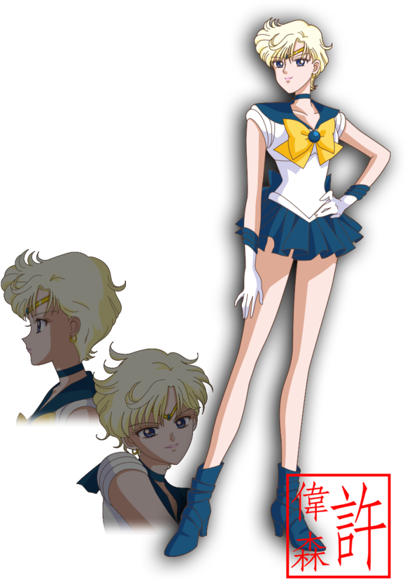Sailor Moon Crystal Sailor Uranus (600x864), Png Download