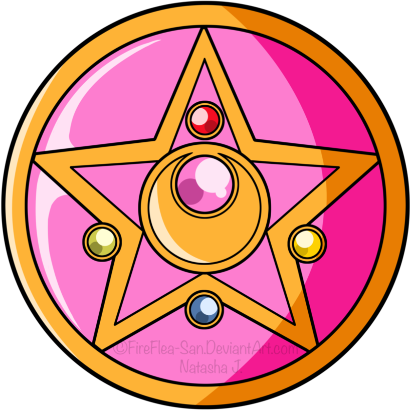 Sailor Moon Clipart Transformation - Necklace Sailor Moon Transformation Brooch Moon Crystal (877x911), Png Download