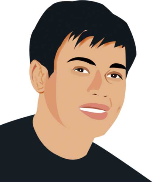 Self Portrait Illustration Png Clip Arts For Web - Black Haired Man Clipart (504x600), Png Download