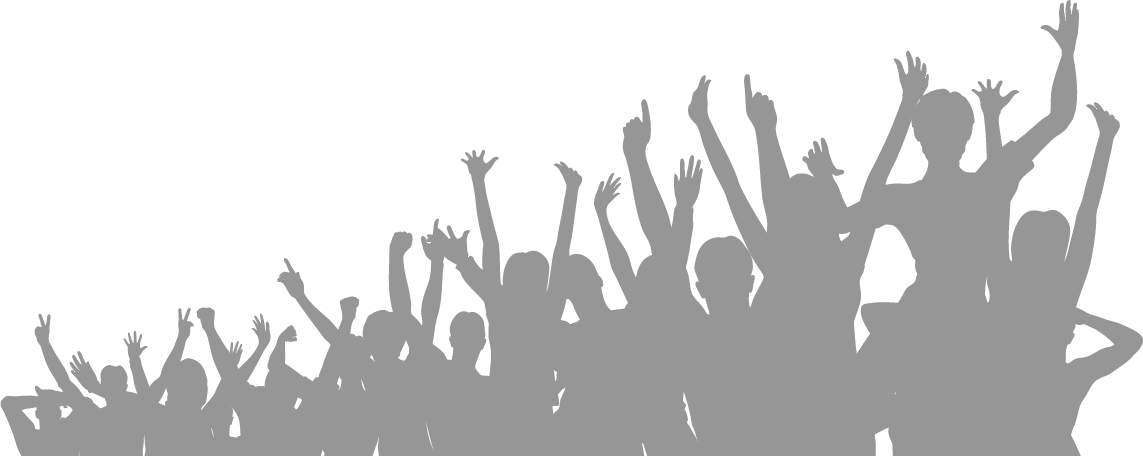 Crowd - Silhouette Audience Png (1143x456), Png Download
