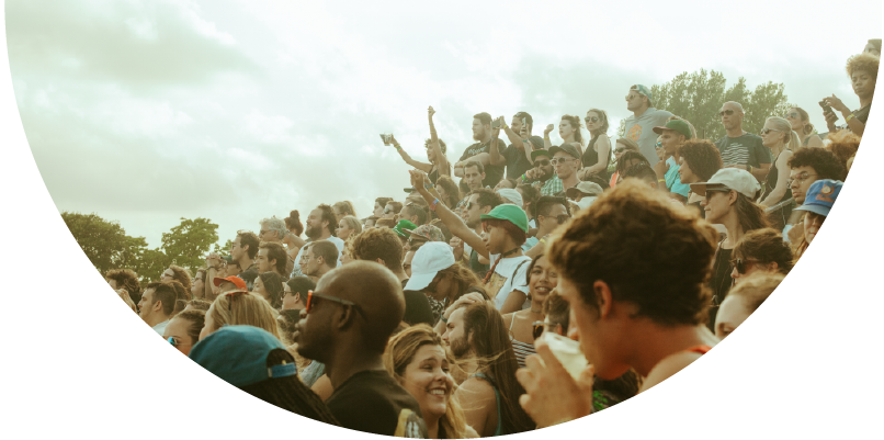 Pitchfork Music Festival Crowd - Pitchfork Music Festival (806x401), Png Download