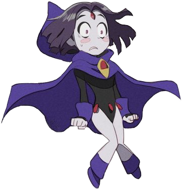 Raven Teentitans Aesthetic Cute Witch Superhero Dccomic - Raven (364x377), Png Download