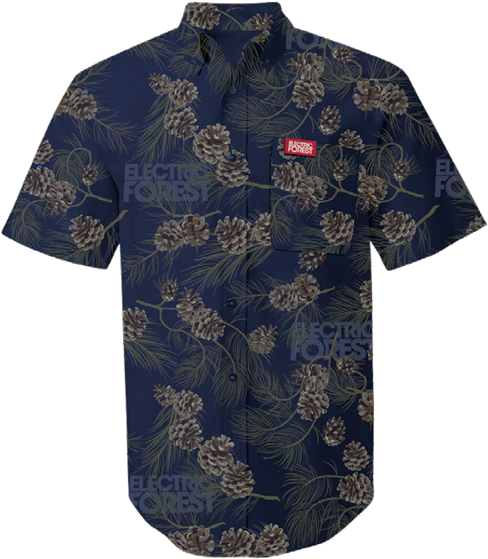 Custom Electric Forest Acorn "hawaiian" Shirt - Hawaii (600x600), Png Download