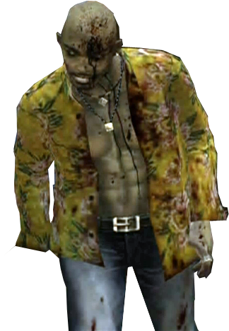 Dead Rising Zombie Group Hawaiian Shirt Hunting Knife - Dead Rising 1 Zombies (336x467), Png Download