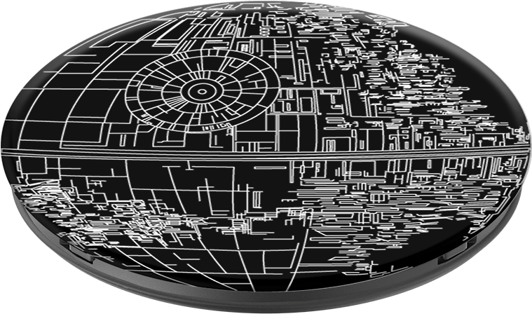 Aluminum Death Star - Popsockets (1000x1000), Png Download