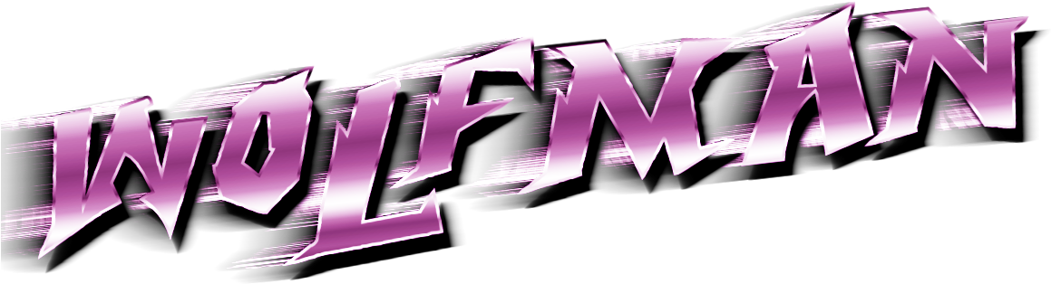 Wolfman - Wolf Man Text Png (1158x339), Png Download