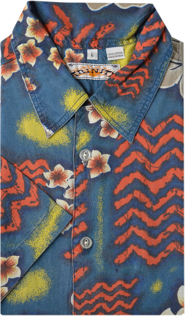Blue Hawaiian Shirt - Pocket (870x1110), Png Download