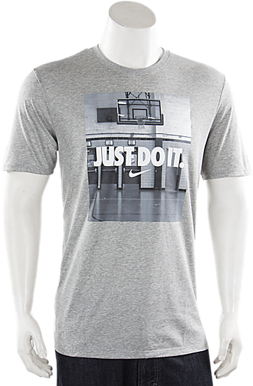Nike Just Do It Image Dark Grey Heather - Dri-fit (650x650), Png Download
