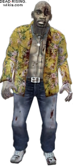 Dead Rising Zombie Hawian Hunting Knife - Dead Rising Black Zombie (249x564), Png Download