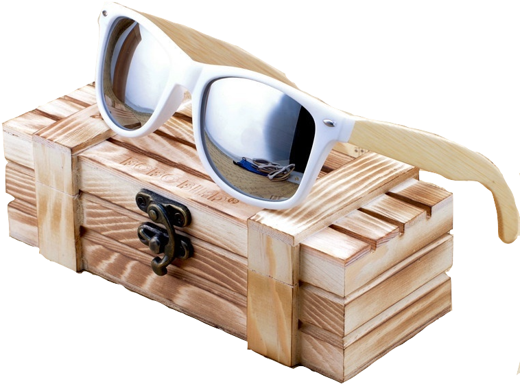 Bobobird Rectangular Oversized Bamboo Wood Polarized (800x800), Png Download
