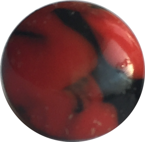 Red And Black Abstract Vintage Small Glass Button - Gemstone (480x472), Png Download