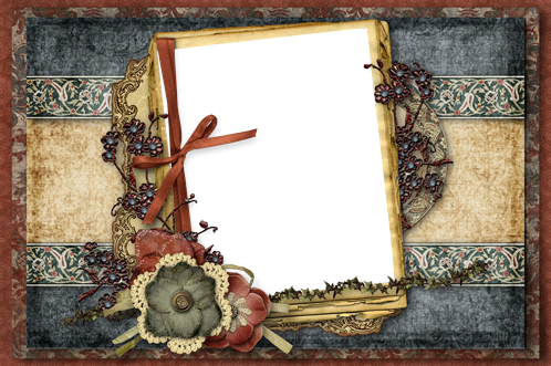 Photo Frame - Vintage Scrapbooking - Vintage Scrapbook Png Free Download (498x331), Png Download