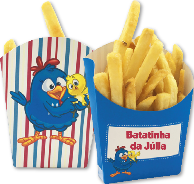 Caixa Para Batata Frita Personalizada (677x643), Png Download