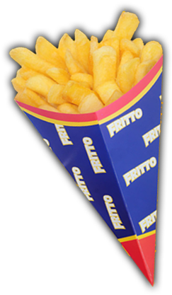 Batata Frita Grande - Batata Frita Cone Png (420x420), Png Download