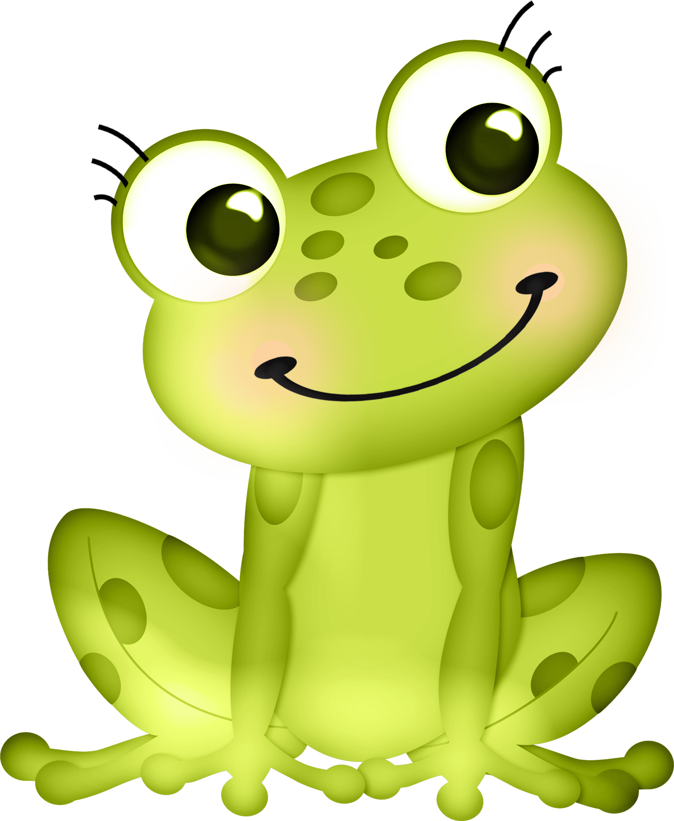 Frog Cartoon Png - Dibujo De Una Sapita (1361x1657), Png Download