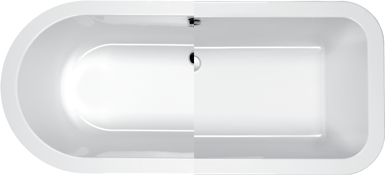 Toilet Top View Png - Bathtub (882x564), Png Download