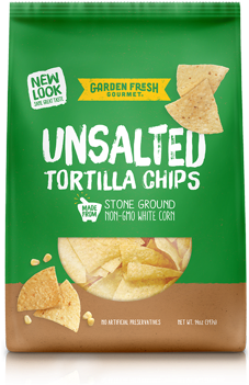 Chips - Garden Fresh Unsalted Tortilla Chips (500x350), Png Download