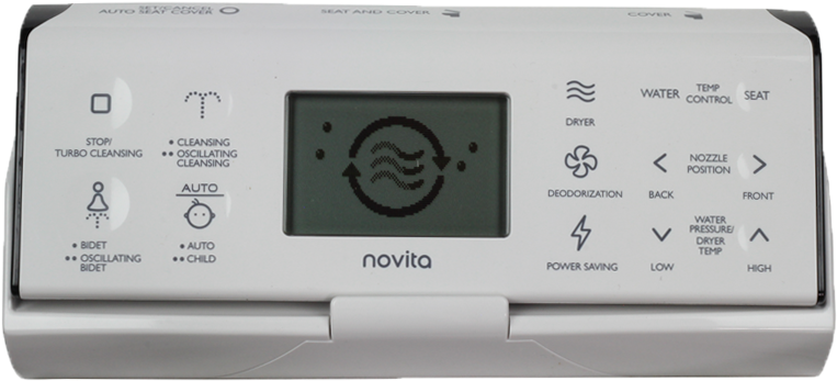 Novita Bh Remote Lights Off - Novita Bh90/bh93 Bidet Toilet Seat Bh90 Bh93 (800x400), Png Download