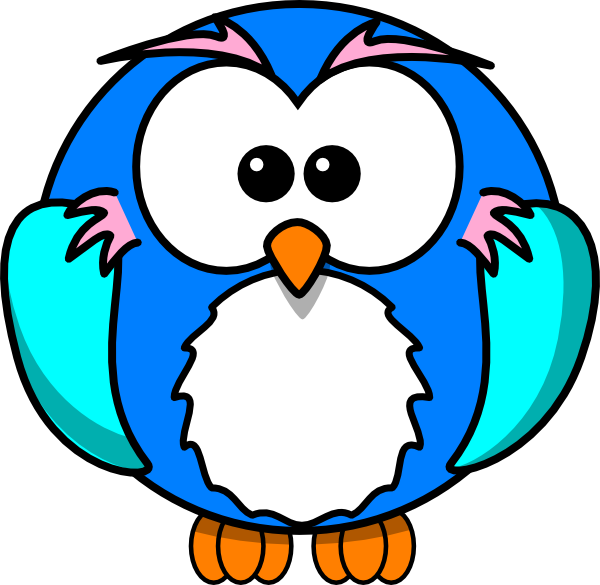 Owl Cute Ladybug Clipart - Cartoon Owl Shower Curtain (600x585), Png Download