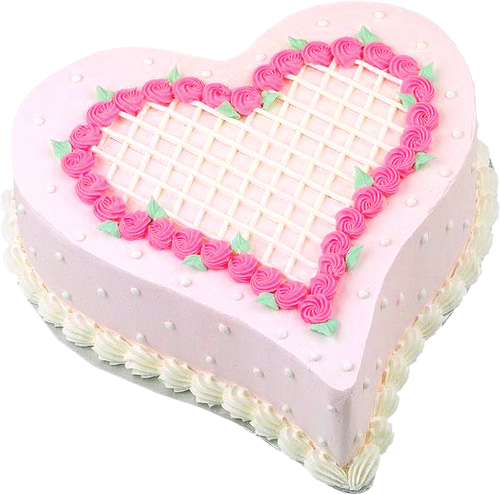 Pink Heart Cake Png Picture Clipart - Heart Cake Hd Clipart (500x494), Png Download