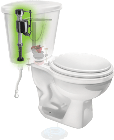 Fill Valve - Fluidmaster 402carhrp14 Performax Toilet Fill Valve (490x558), Png Download