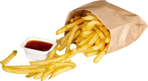 Adicione O Preparado Às Batatas Fritas - French Fries (500x274), Png Download