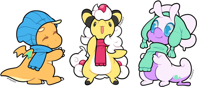 Art Dragonite Mega Ampharos Goodra Art - Ampharos X Goodra (500x250), Png Download