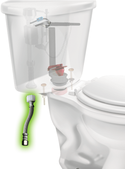 Fill Valve - Flapper - Connector - Toilet (490x558), Png Download