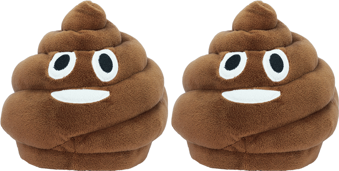 Emoji Slippers - Smiley Poo - Emoji Slippers Png (1152x620), Png Download